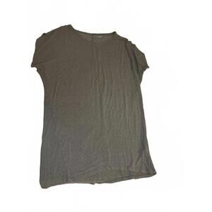 Eileen Fisher Women's Charcoal Gray V-Neck T-Shirt Size Small